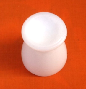 Year 1970 Glass egg cup / Hawthorn flower decoration