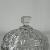 Chiseled crystal sugar bowl