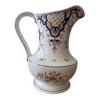 Large ceramic jug Old Rouen 1900