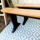 Pair of large wooden benches