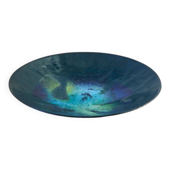 1970S Enameled Metal Bowl Signed By Artist