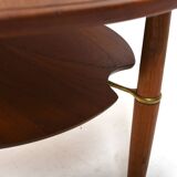 Rare Danish Coffee Table in Teak and Oak 1950s