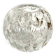 Chiseled crystal ball vase