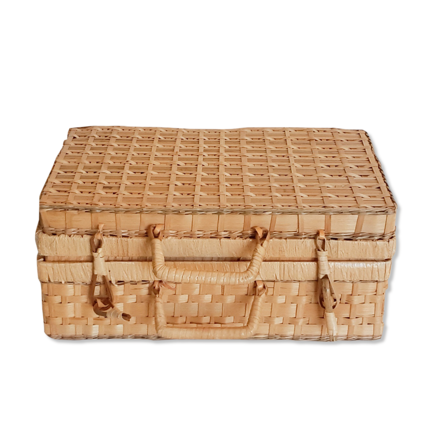 Rattan suitcase, wicker, vanity