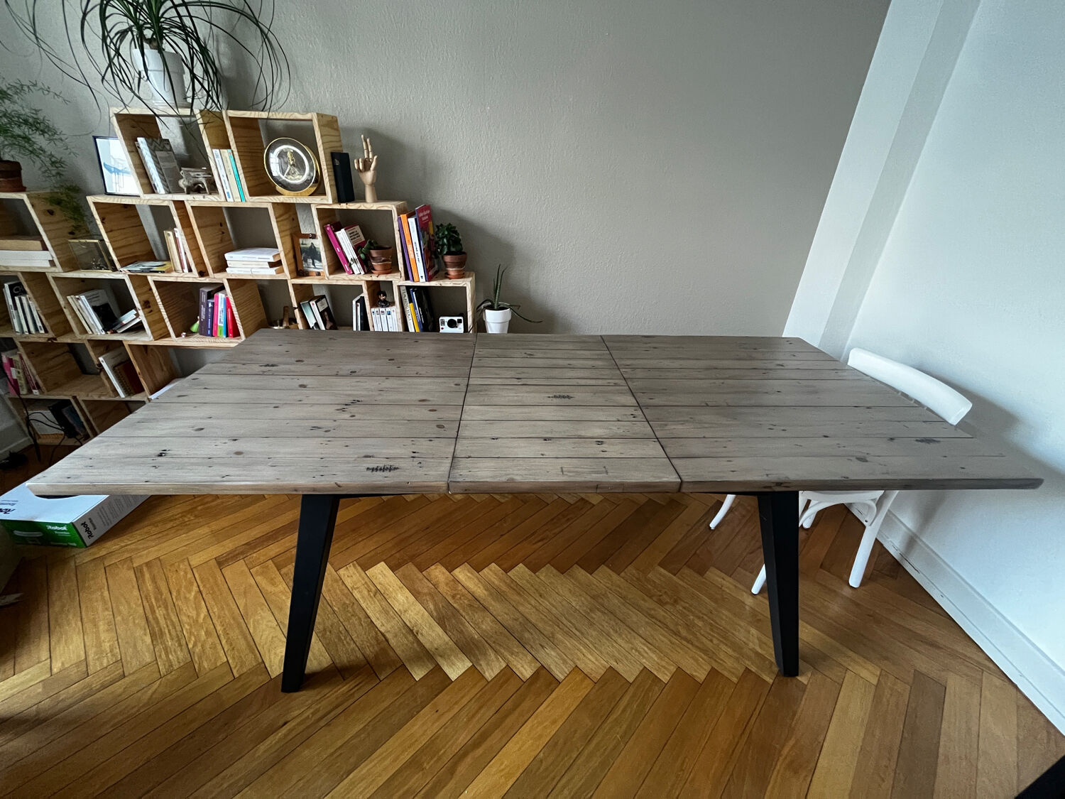 Recycled wood table