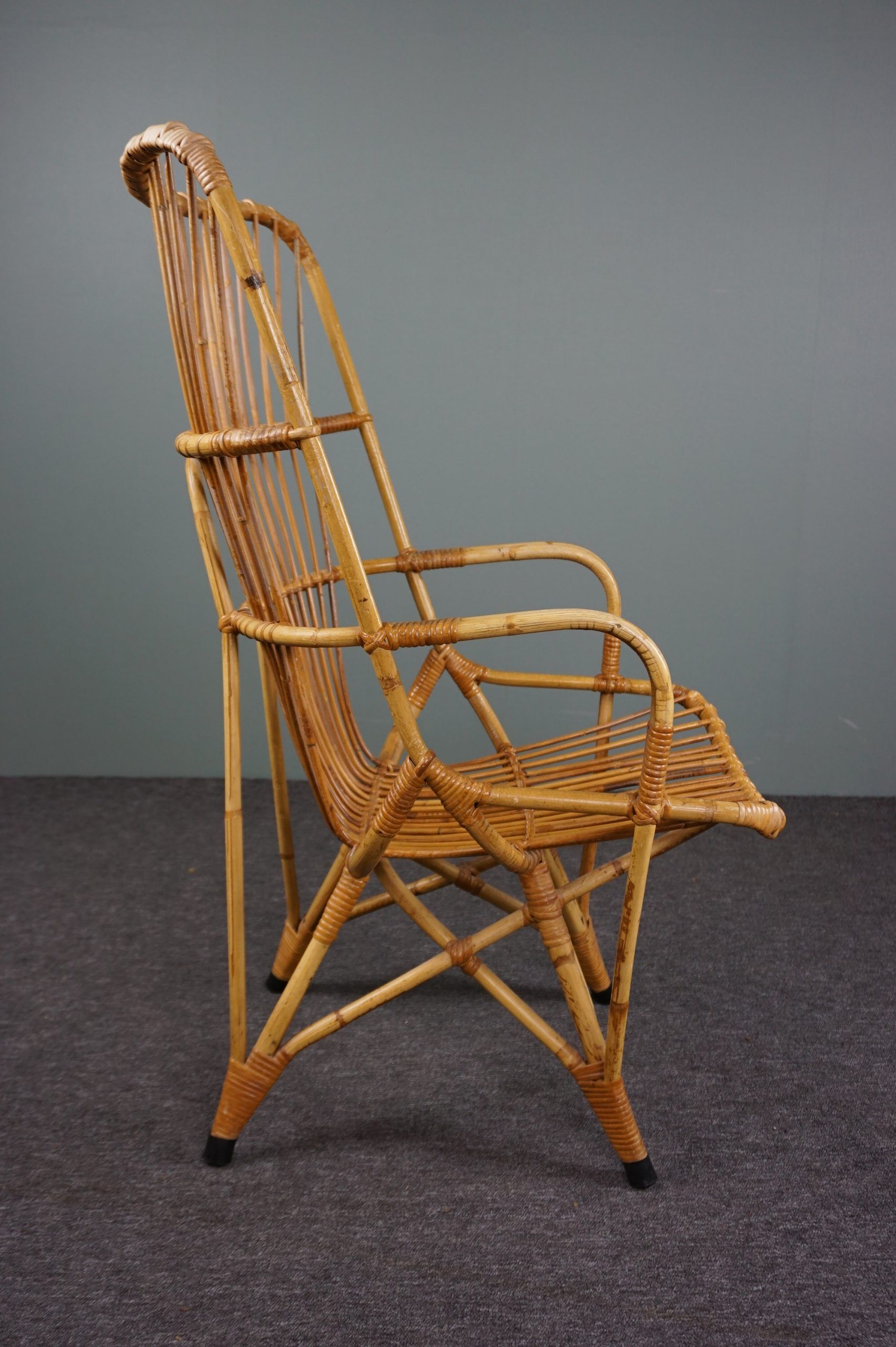 Rattan armchair by Rohé Noordwolde