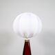 Mid-century modern table lamp with cotton shade Carl Fagerlund Orrefors Sweden