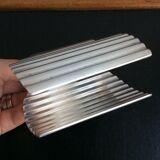 Luc lanel christofle asparagus clamp unduation silver metal art deco