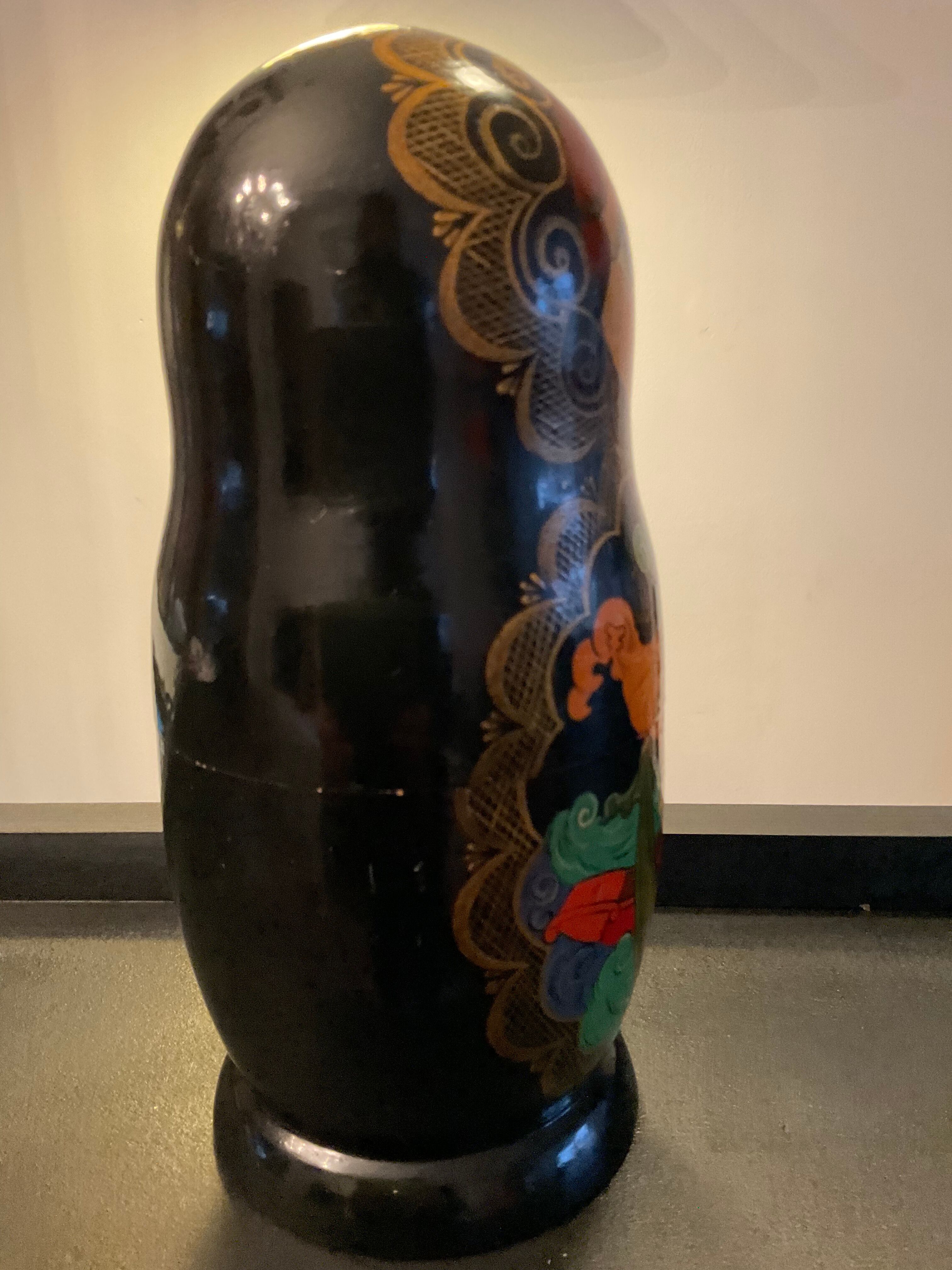 Series of 10 old Russian Matryoshka dolls