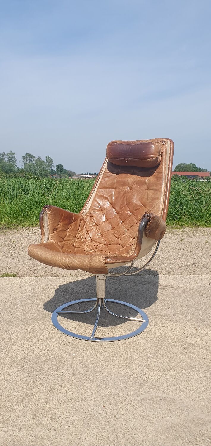 Fauteuil pivotant design suédois vintage Jetson DUX Bruno Mathsson