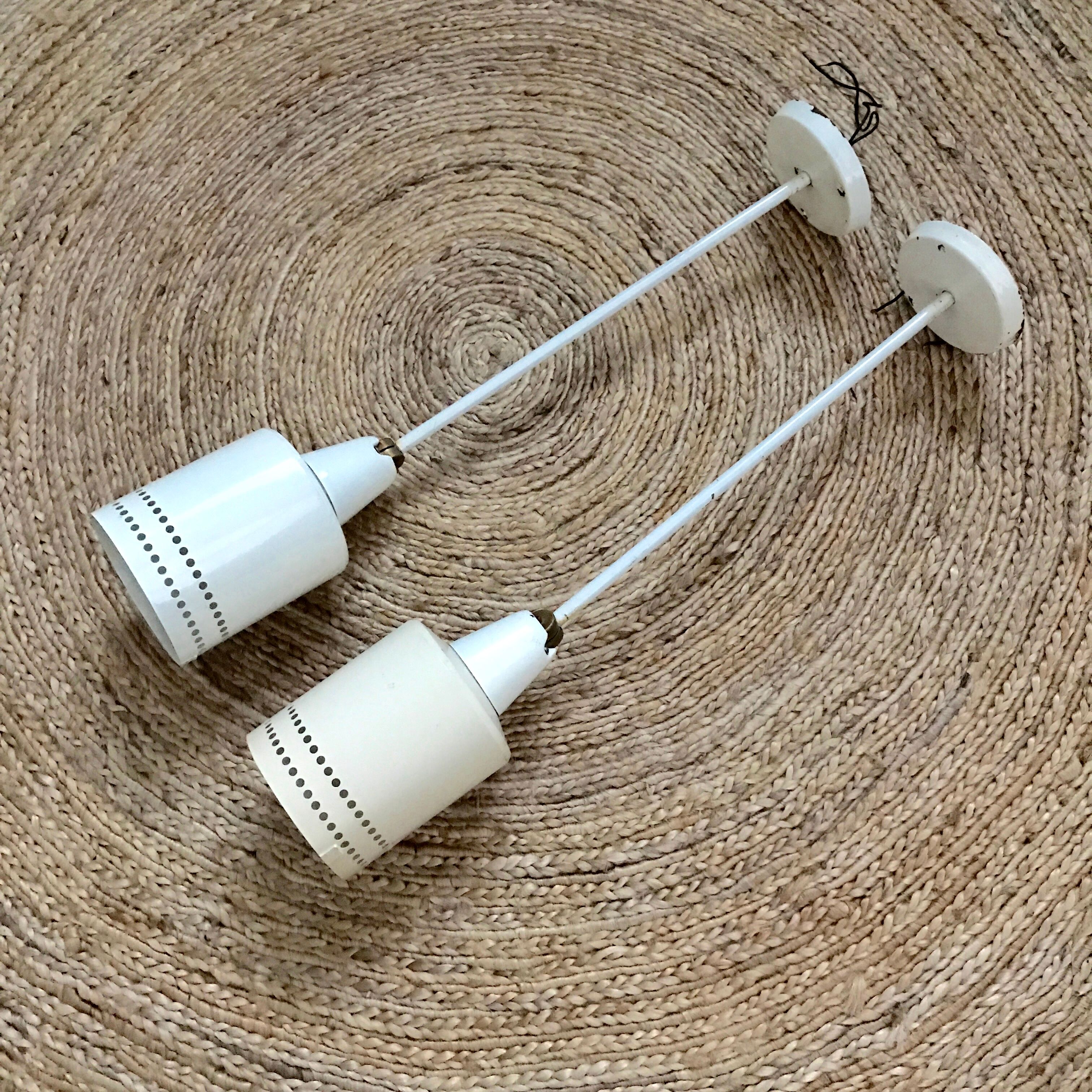 White metal wall sconces
