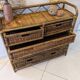 Commode vintage en rotin et osier