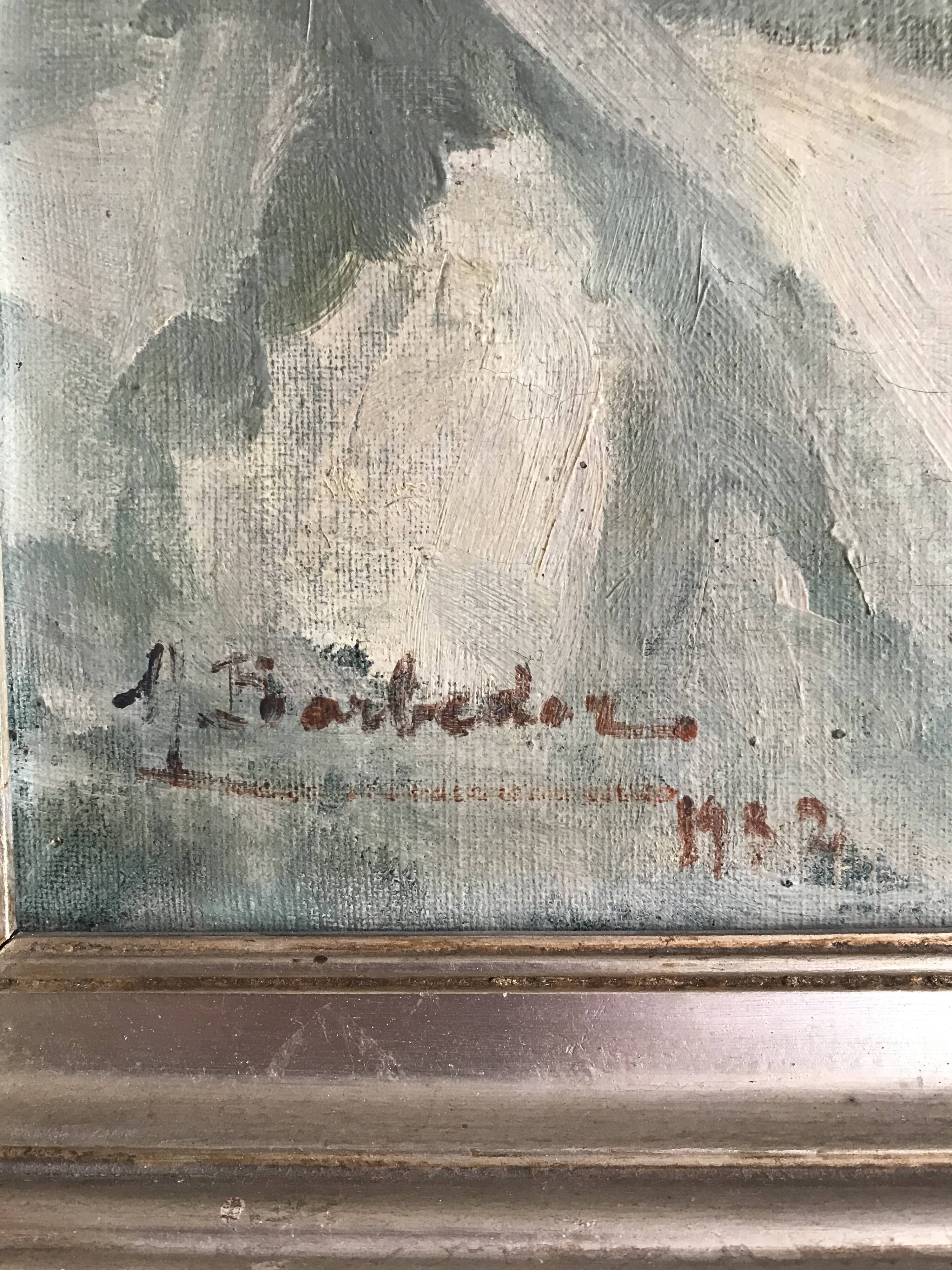 Nu à l'huile par Madeleine Barbedor