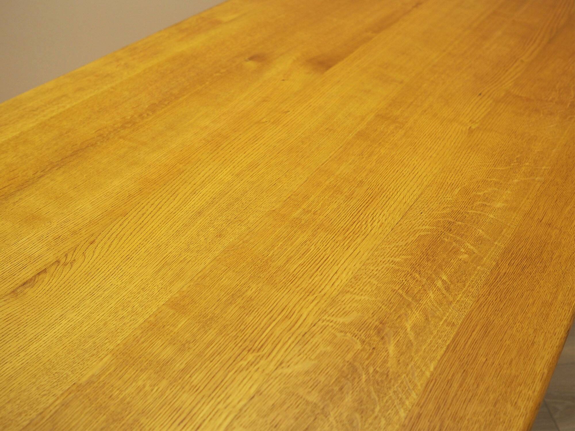 Solid oak dining table, Danish design, 1960s