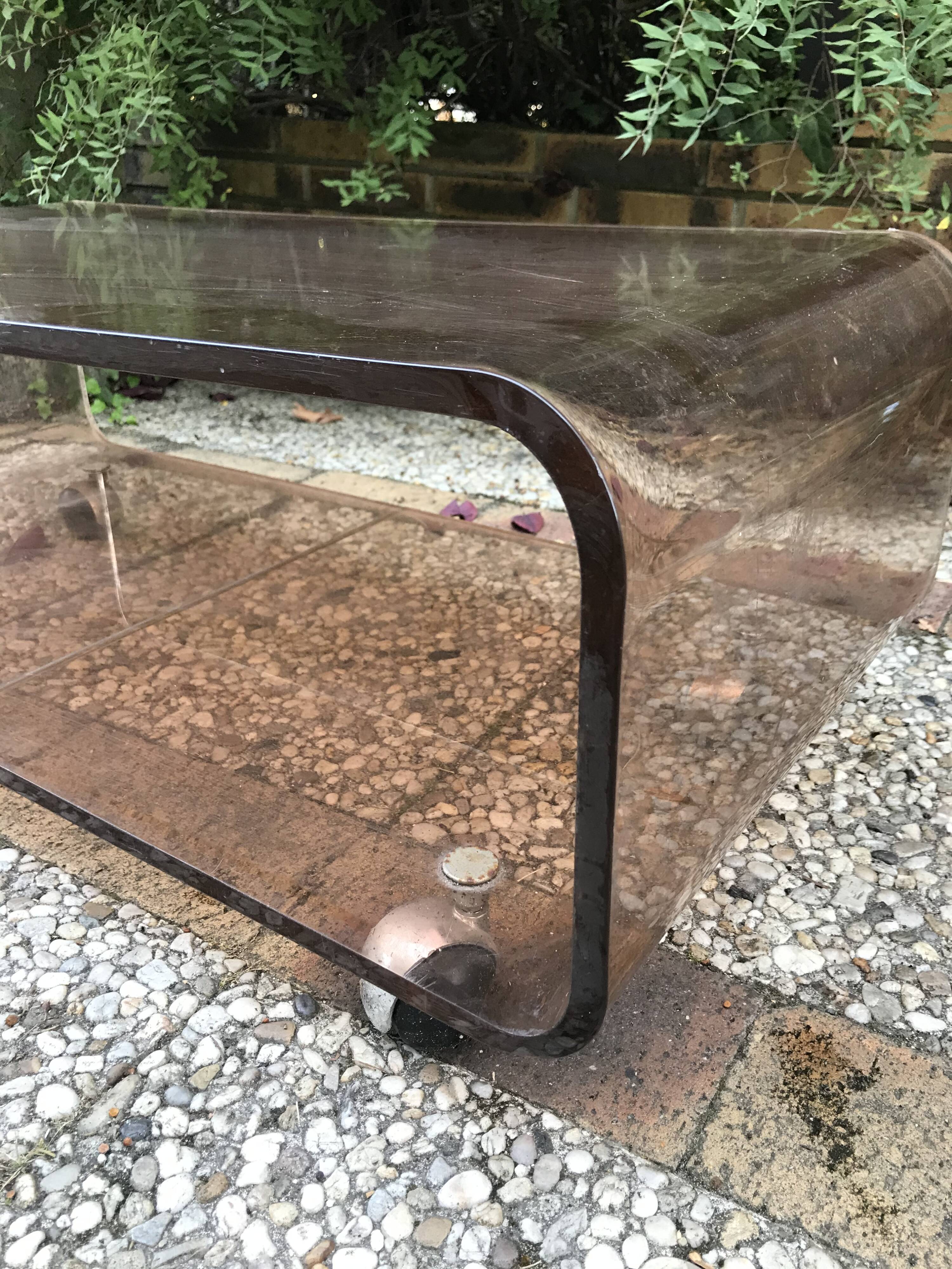 Plexiglas coffee table