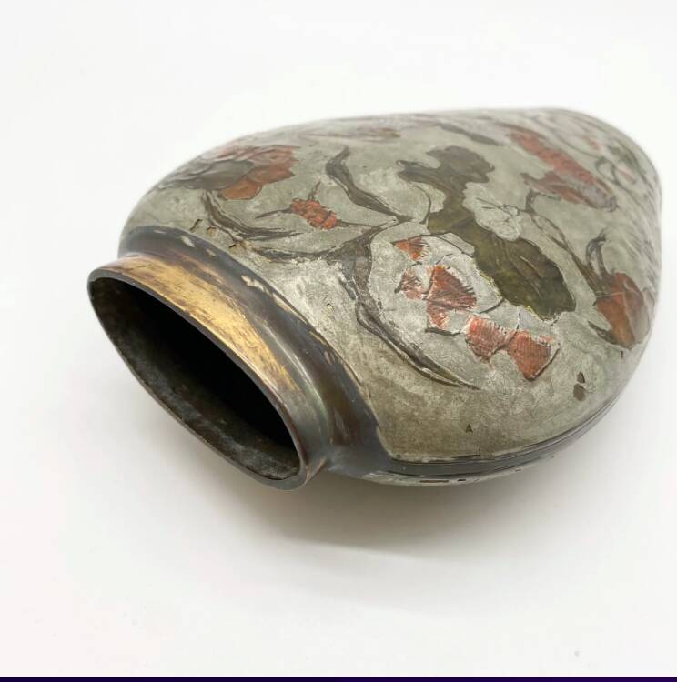 Vase « Meiji » laiton cloisonné, 1900s