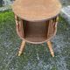 Gueridon side table turned wood