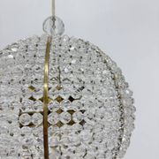 Brass & acrylic ball hanging lamp pendant by Emil Stejnar, 1950s