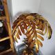 Large Palm Tree Lamp in gilded metal, late twentieth century.
