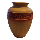 Grand vase ocre en ceramique