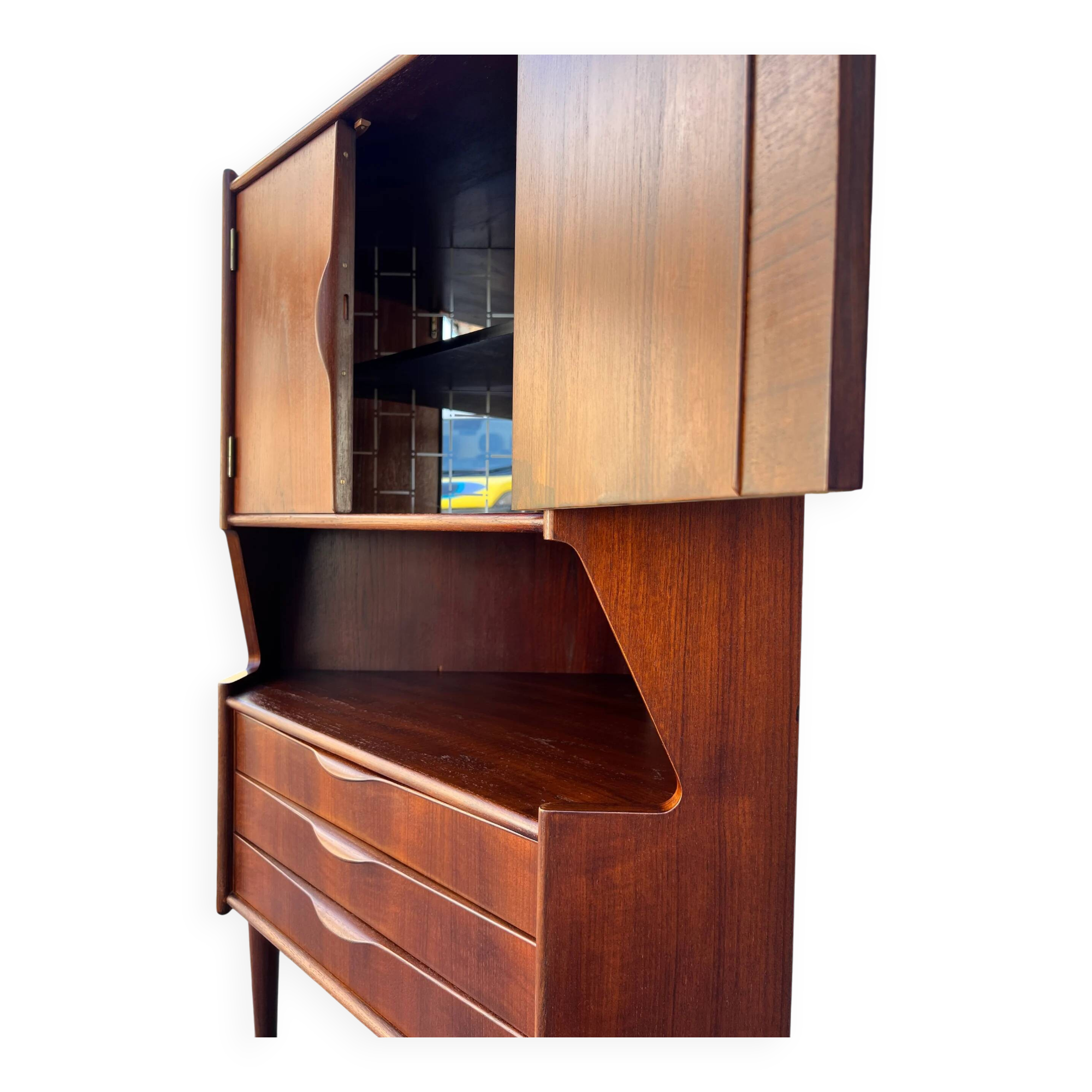 Teak Corner Cabinet by Omann Jun