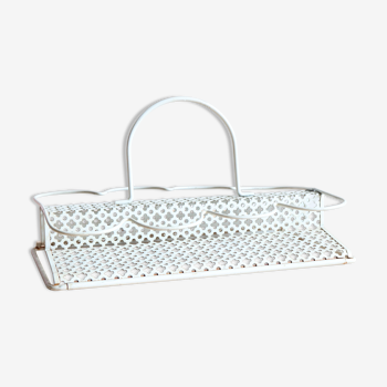Glass holders made of perforated metal sheet