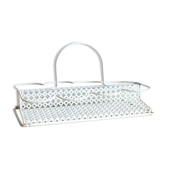 Perforated sheet metal glass holder
