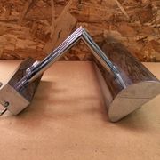 Old Mauro Marzollo Style TVE Wall Lamp Chromed Metal Milano Vintage