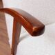 Vintage armchair in pearl white bouclé with walnut wood, 1960.