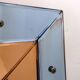 Bevelled wall mirror with blue and copper mirror panels - Italy 1930s