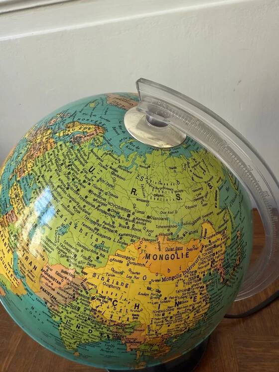 Antique illuminated globe