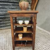 Antique side table shelving unit etagere wood