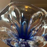 Two-tone glass paste vase from the 70s