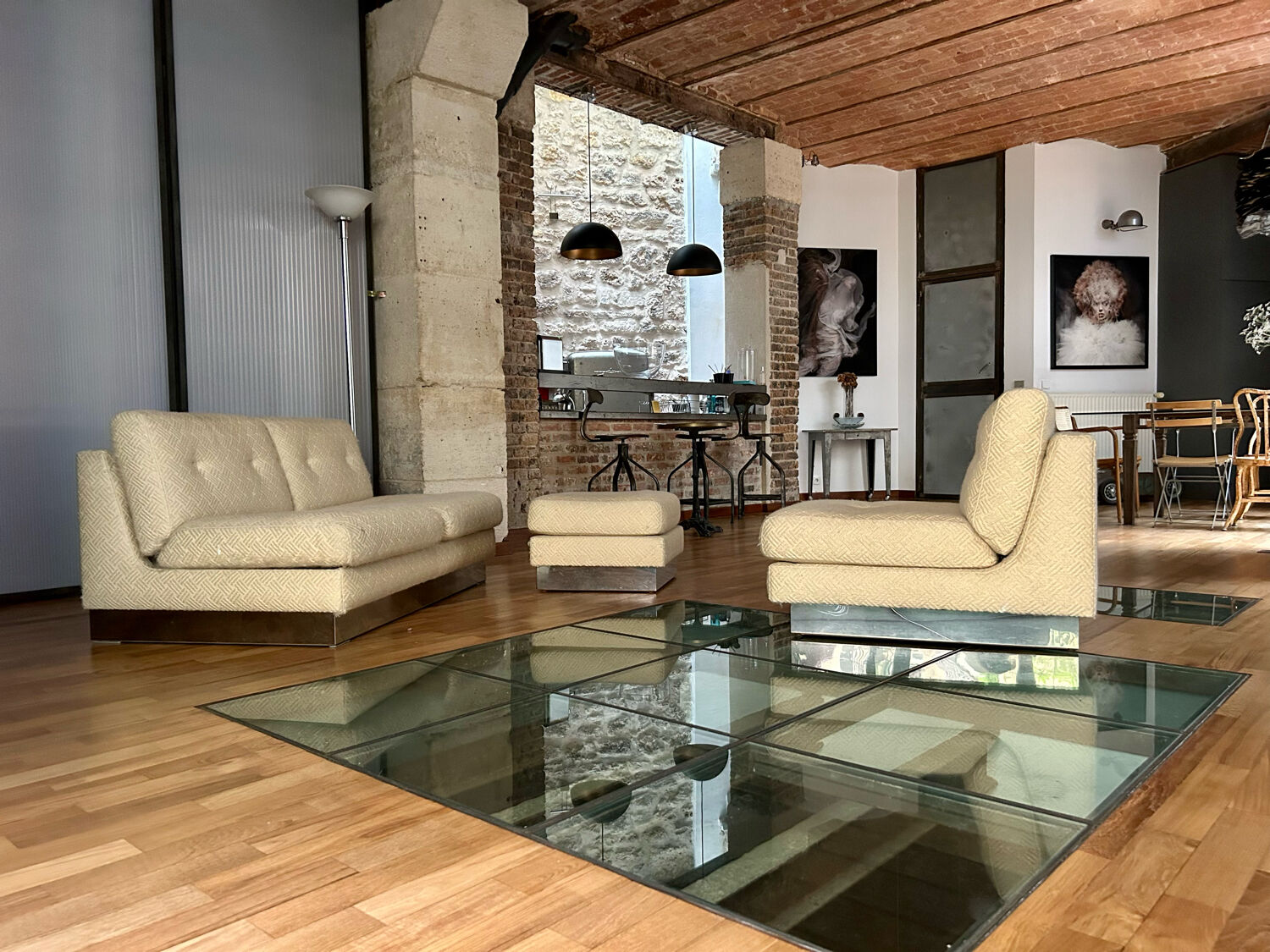 Salon "California" Jacques Charpentier, edition "Flat", France 1970