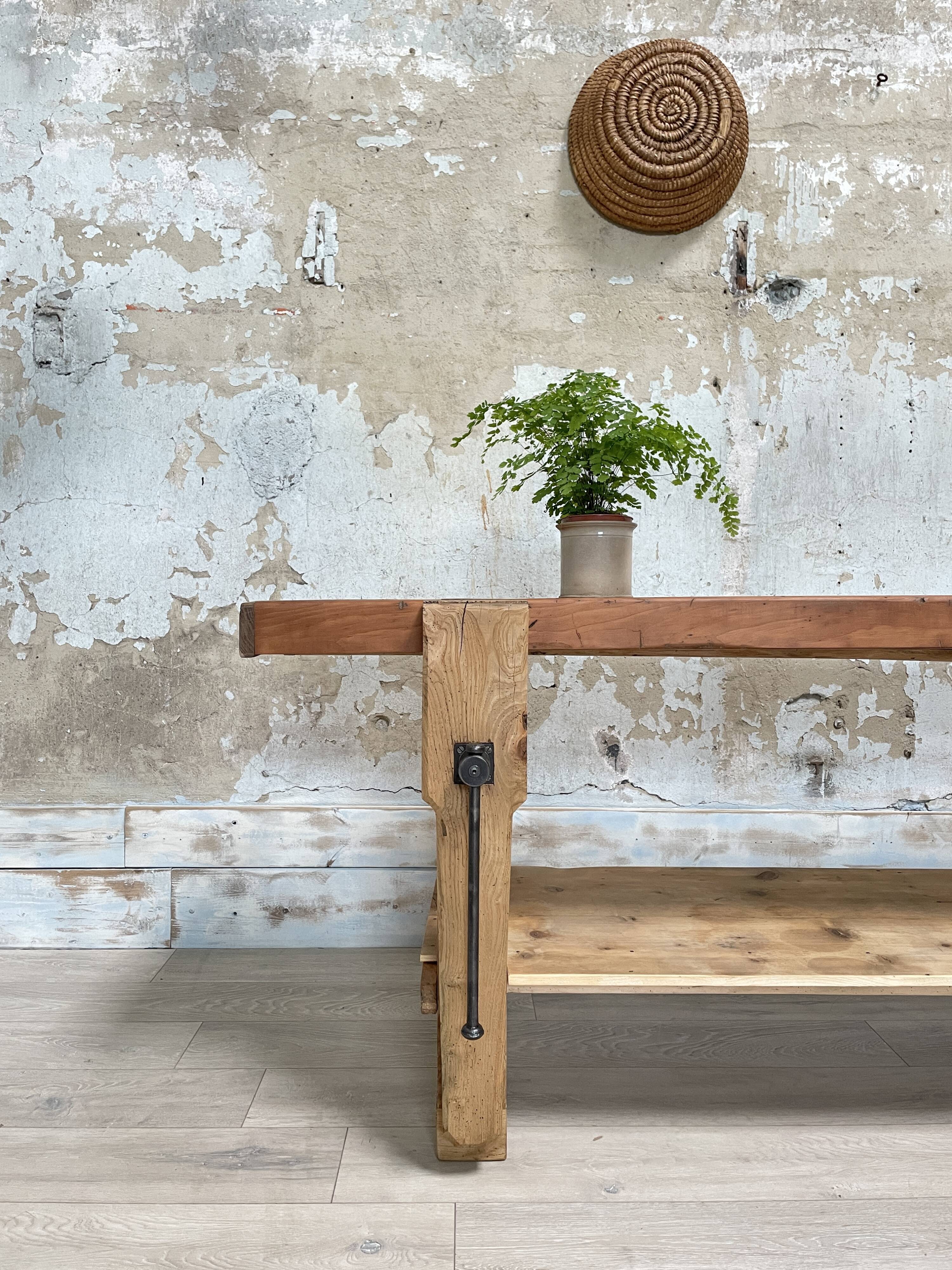 Solid wood workbench