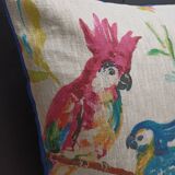 Linen cushion birds 40x40cm