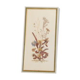 Wall painting of dried flowers, vintage
