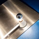 Magnetic steel two-light wall lamp 1970s