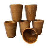 Set of 6 sandstone cups