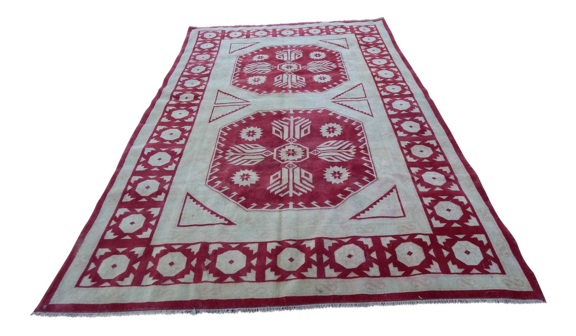Vintage Turkish rug handmade 199x310 cm