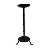 Bougeoir brutaliste vintage en métal anthracite