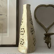 Handmade ceramic vase signed - vintage 20th century