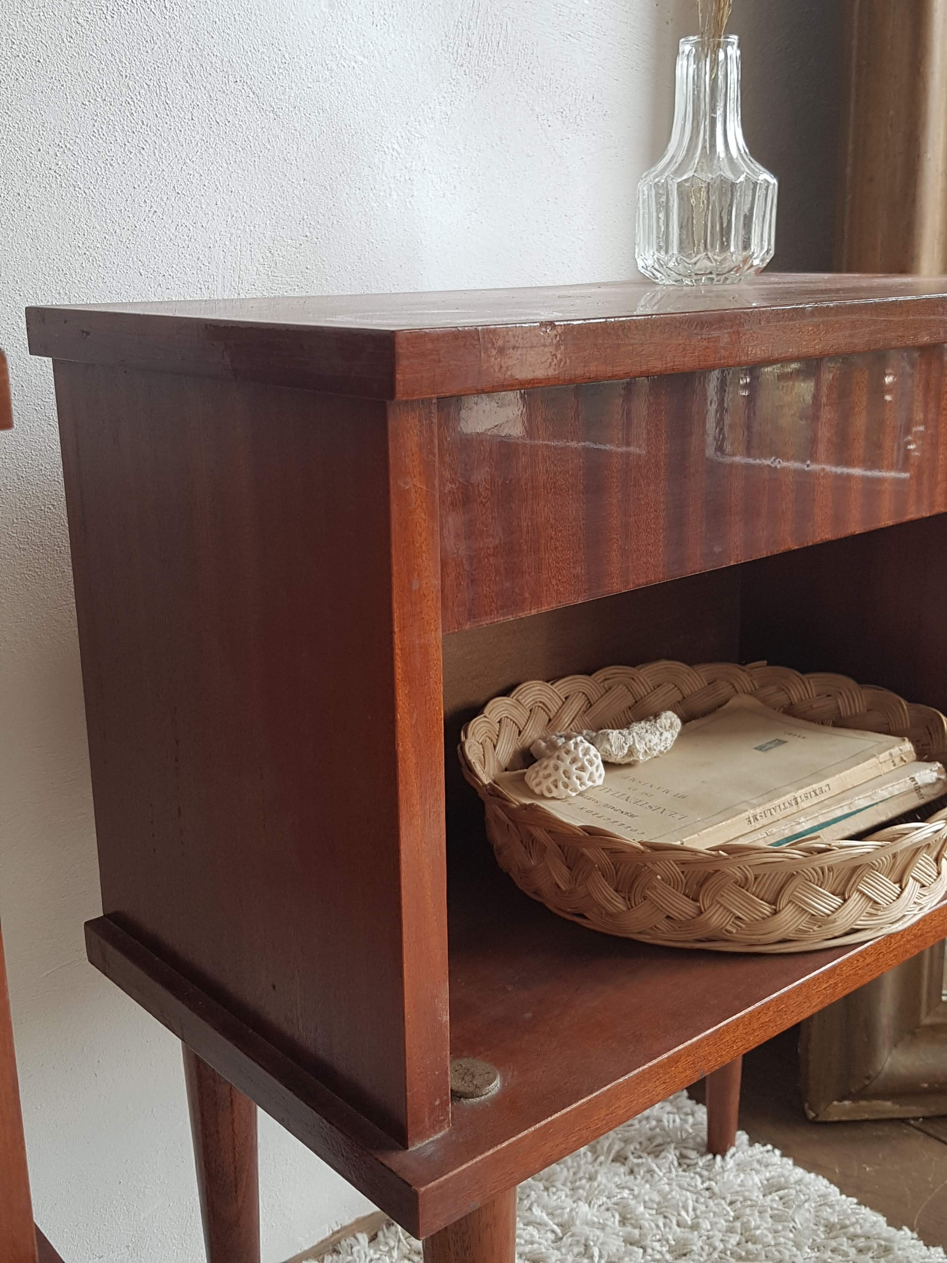 Pair of bedside tables circa 1960