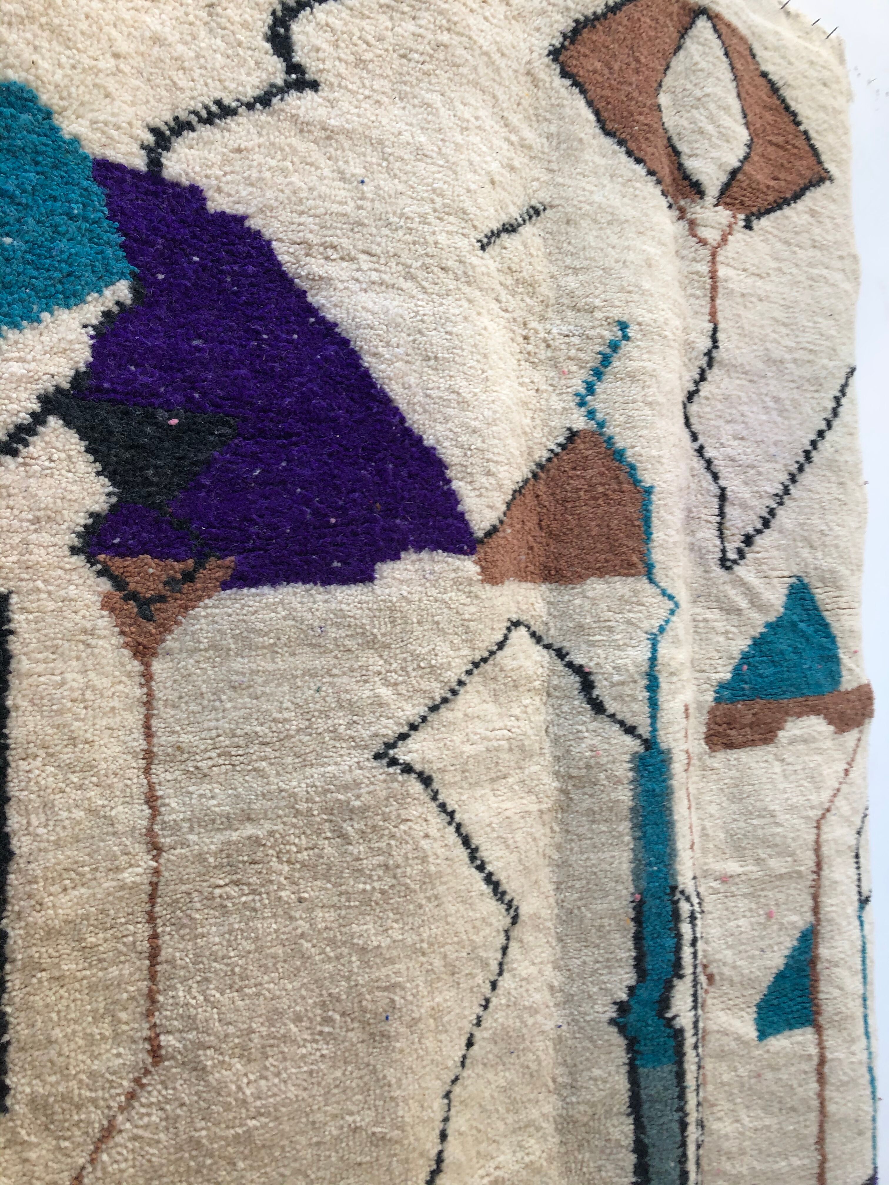 Moroccan Berber carpet Beni Ouarain with colorful patterns 2.32x1,66m