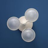 Gino Sarfatti metal and glass 'Le Sfere Plafone 2042/3' ceiling lamp for Arteluce