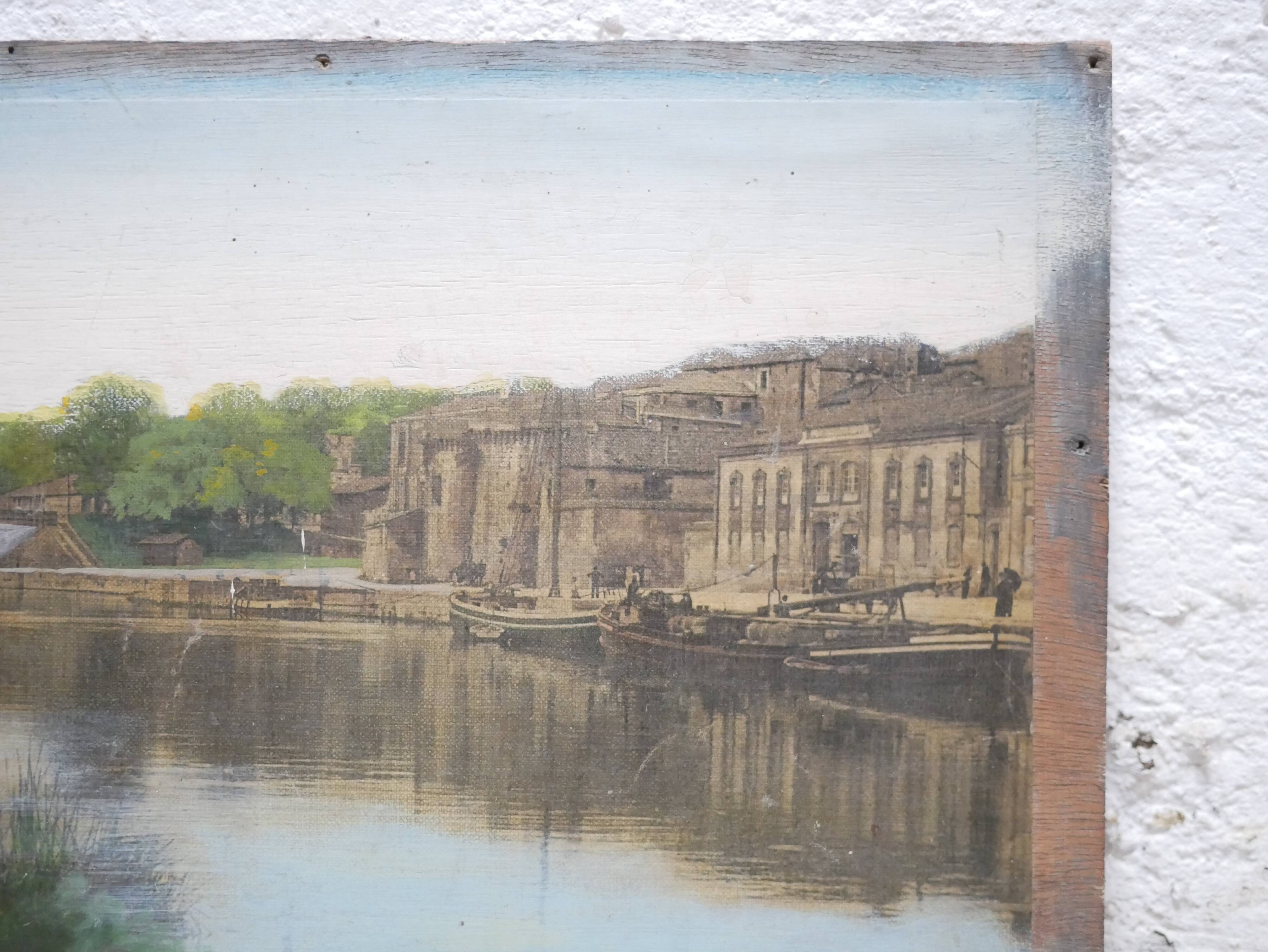 Old painting on print