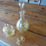 Enamelled glass set Legras Cristallerie de Pantin XVIIIème