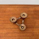 Vintage German brutalist metal candlestick by Harjes