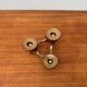Vintage German brutalist metal candlestick by Harjes