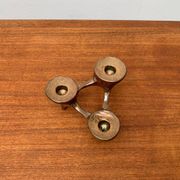 Vintage German brutalist metal candlestick by Harjes